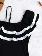 Layered one piece swimwear - All About Eg