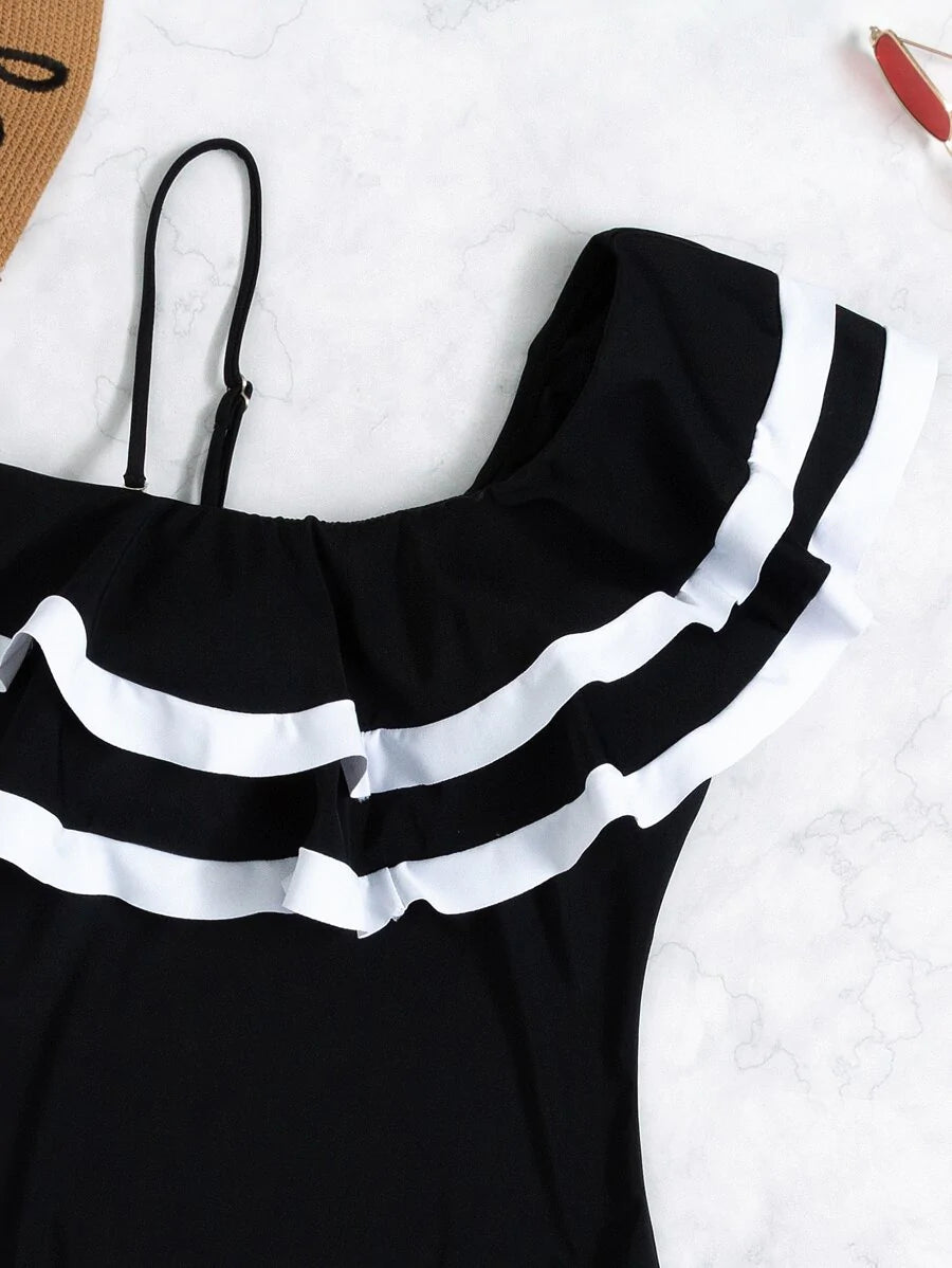 Layered one piece swimwear - All About Eg