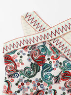 Paisley Chevron Stripe Tape High Neck One Piece Swimsuit - All About Eg