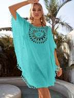 Beach Tassel Hem Cover Up - All About Eg