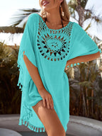 Beach Tassel Hem Cover Up - All About Eg