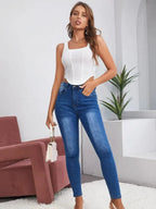 Square Neck Hanky Hem Tank Top - All About Eg