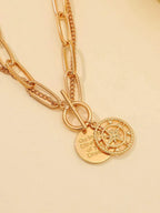 Hollow Out Layered Chain Necklace - All About Eg