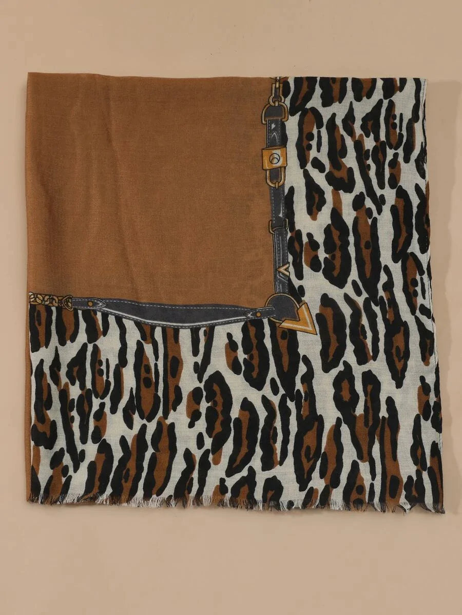 Leopard Pattern Scarf - All About Eg